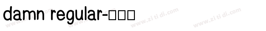 damn regular字体转换